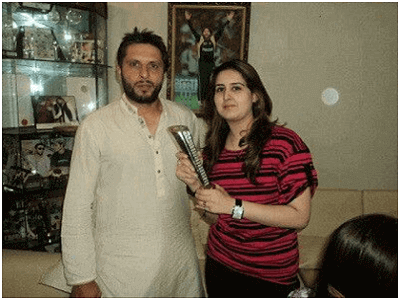 shahid afridi and nadia afridi